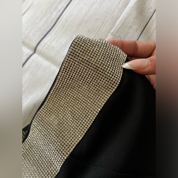 BEAUTIFUL Fashiona Black Rhinestone Fitted Jumpsuit🖤NEW with Tags!! Never worn - Picture 5 of 14